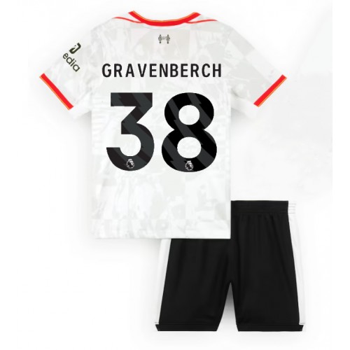 Dres Liverpool Ryan Gravenberch #38 Rezervni za djecu 2024-25 Kratak Rukav (+ kratke hlače)